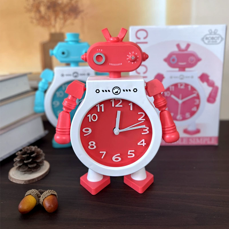 R1622 творческая пара робот будильник радикальных движения студент Спальня Мультфильм часы персонализированные батареи настольные часы