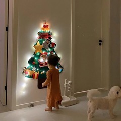 Diy自己接着クリスマスツリー装飾クリスマスパーティー装飾用品卸売りフェルト布子供手作り材料バッグ