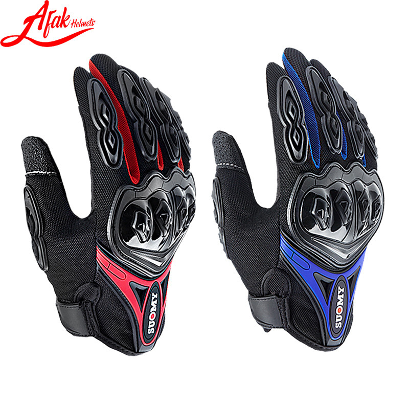 AFAK motocicleta dedo completo guantes de verano pantalla táctil cuatro estaciones montar motocicleta Knight guantes todoterreno resistentes a la caída hombres