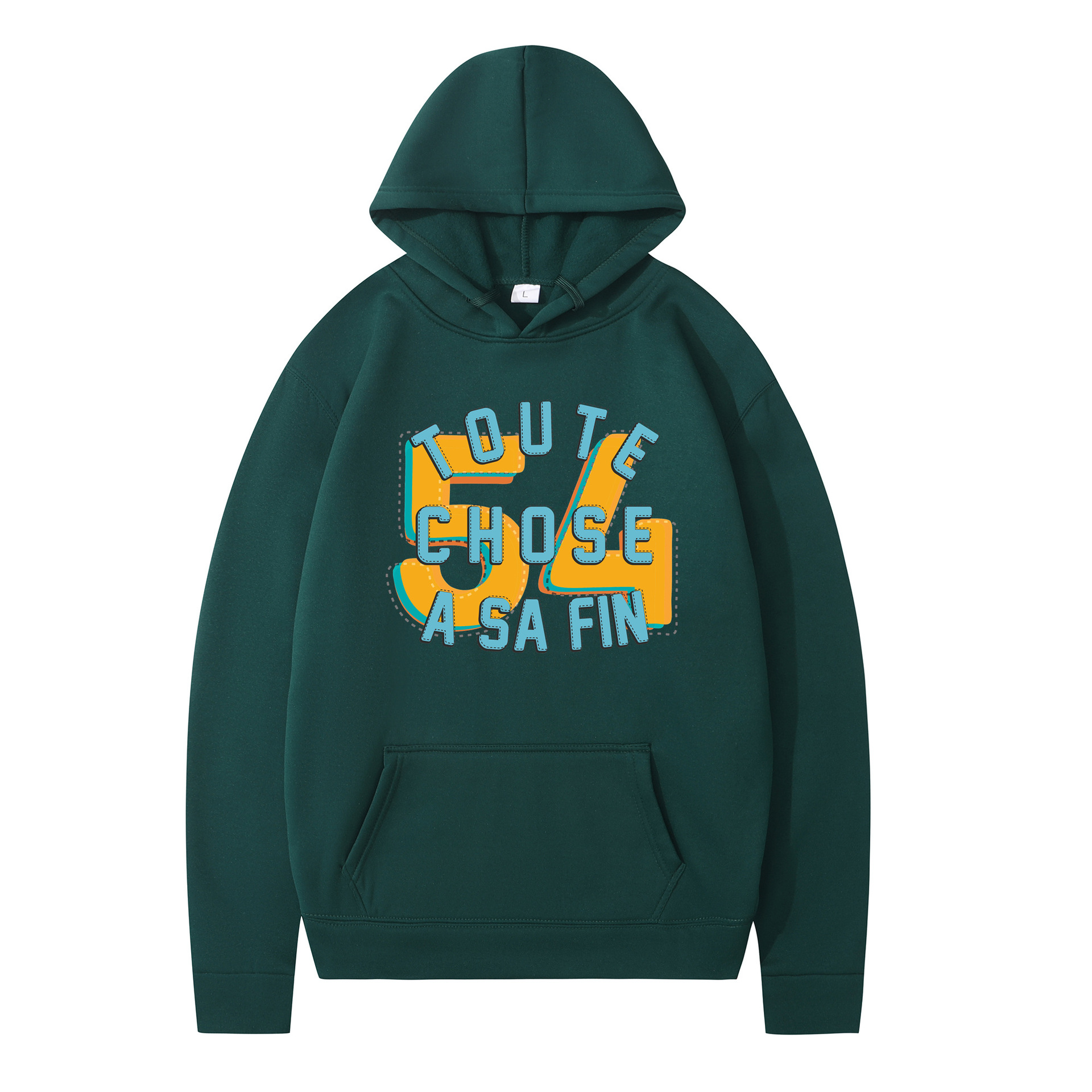Personalisierter Kapuzenpullover Mit Buchstabenprint Für Damen Herren_voghion.com