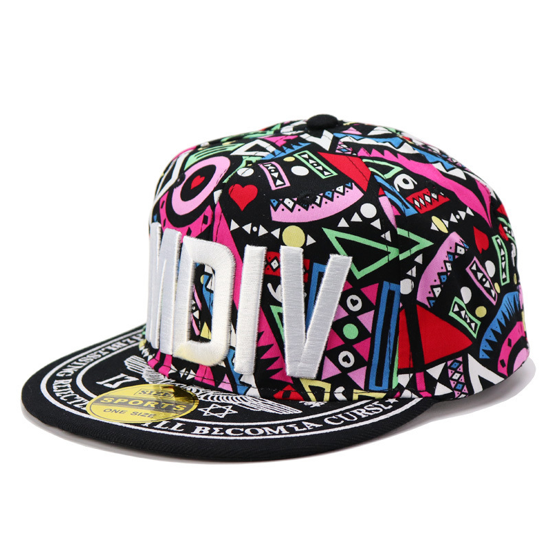 Baseball Cap For Kids With Letter Embroidery And Flat Brim Style_voghion.com
