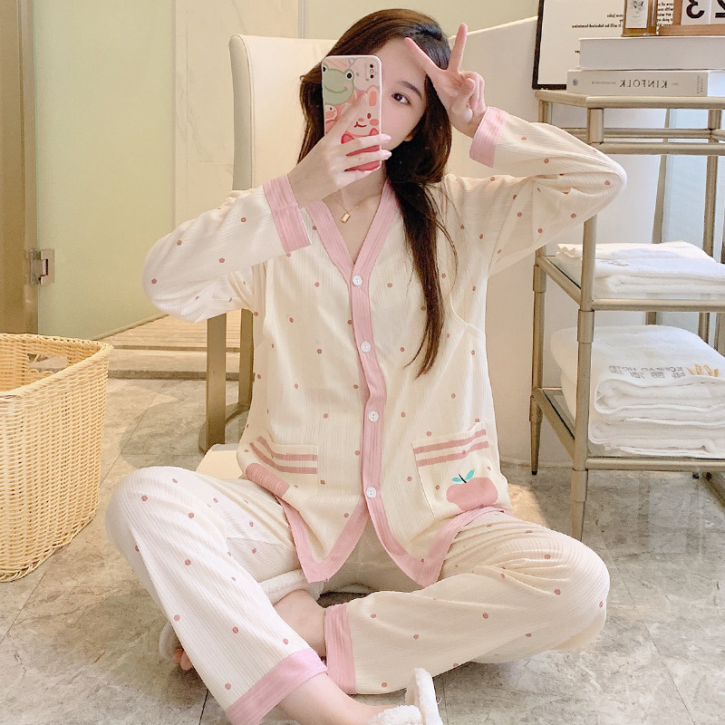임산부 잠옷 봄 가을 산후복 봄 여름 얇은 산후 3 모유수유 4개월 가정 5