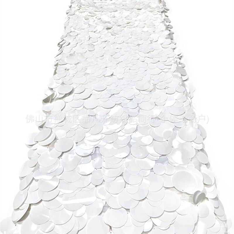 Tamaño redondo mate sequinilla tela de malla 3D superposición tridimensional sequinilla vestido de fiesta vestido de boda