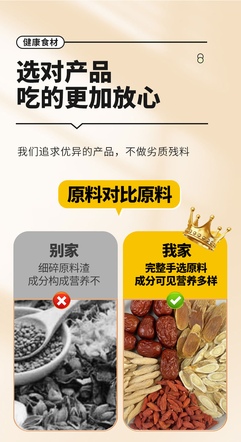 Red Ginseng Ophiopogon Tea Bags Hong Shen Mai Dong Drink 20g Portable Wellness Brew specifications