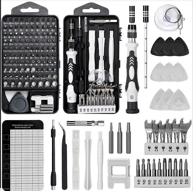 Helmet, tools set, laptop, mobile phone, (Cross-border trading)