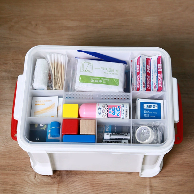 Большой домашний медицинский ящик с множеством отделений, ящик для хранения лекарств для оказания первой помощи, портативная семейная аптечка для экстренной помощи