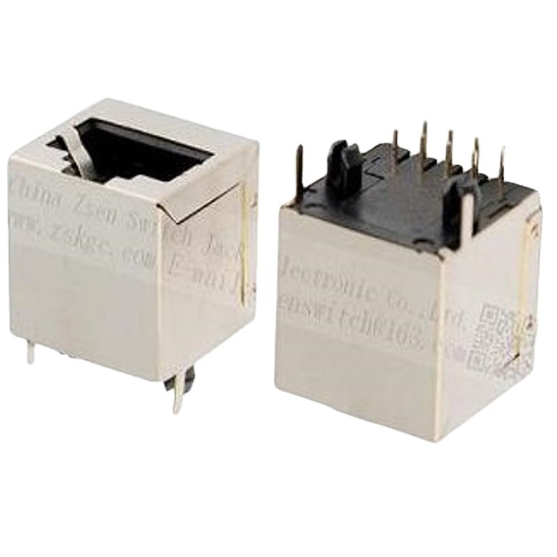 网孔RJ45插座立式  网口RJ45母座立式插件   RJ45插口立式180度