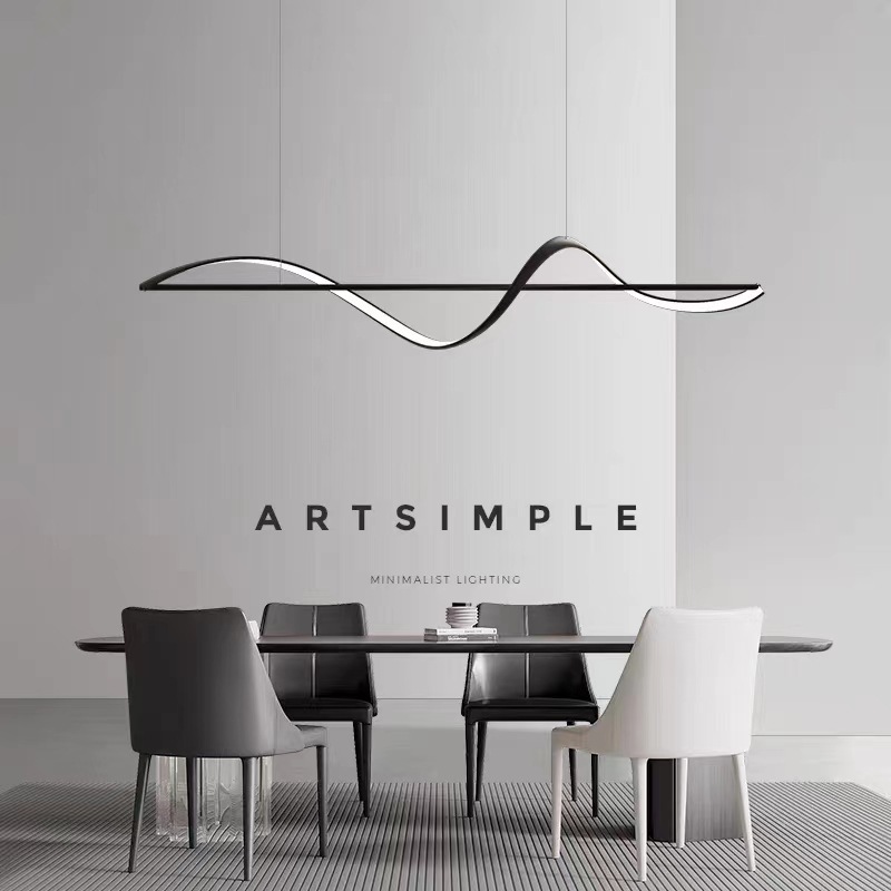 Iluminación de lámpara de bar nórdica moderna de comedor minimalista italiana lámpara de estilo minimalista