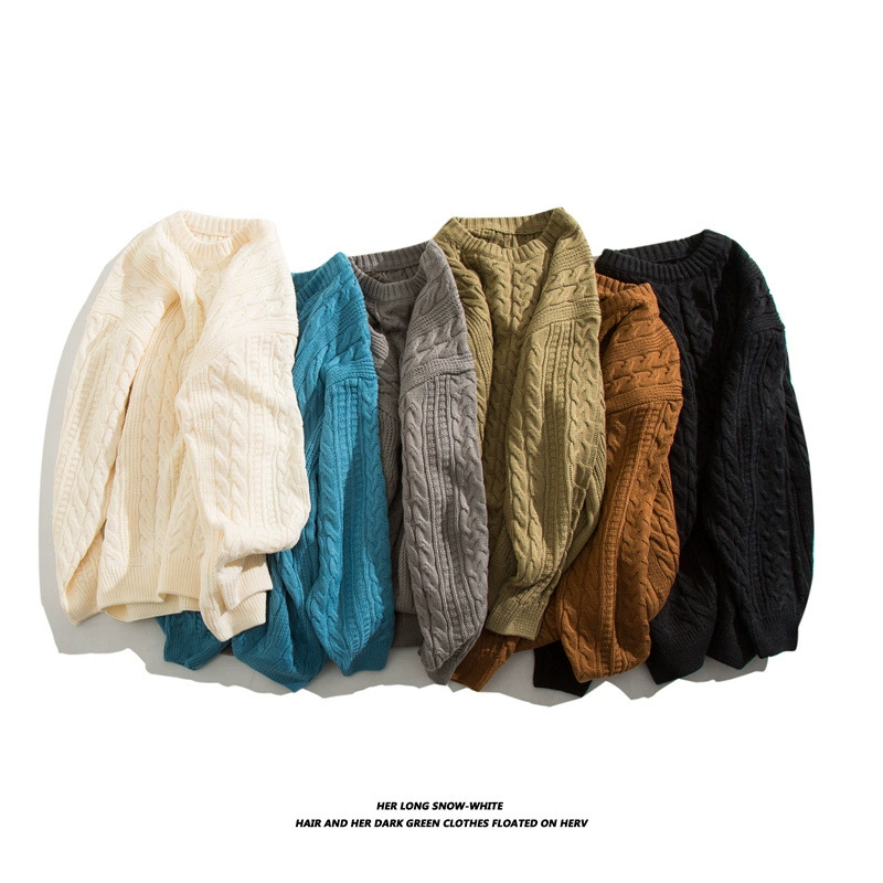 Твит свитер мужской осенний круглый воротник прилив Кляйн синий трикотаж ins тренд корейская версия свободного свитера