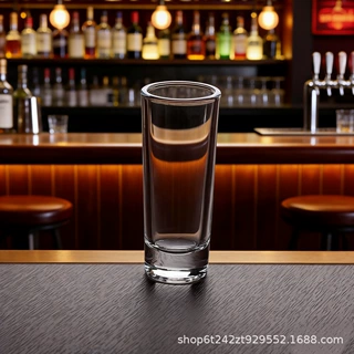 批发磨砂1904笔筒杯60ml烈酒杯加工LOGO直身杯酒吧派对玻璃小酒杯