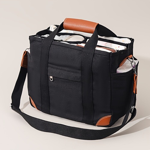 2PCS Canvas Tote Bag with Multi pocket Messenger Bag for Ladies