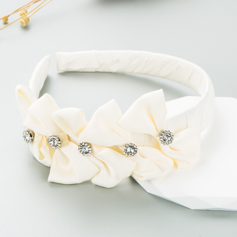 Fashion Bow Knot Cloth Inlay Rhinestone Hair Band display picture 2