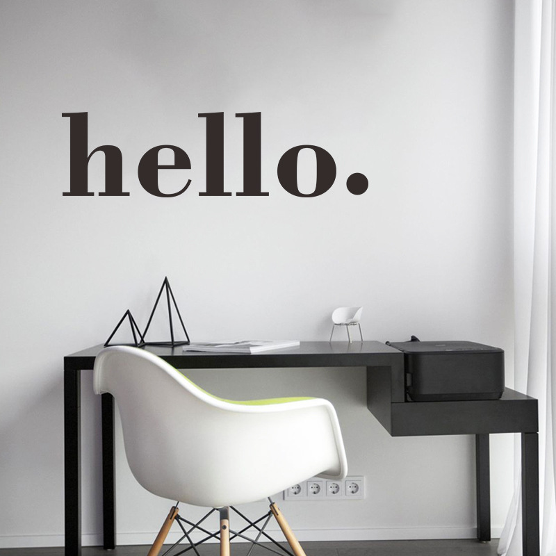 Fashion English Hello Wall Beautification Wall Stickers Wholesale display picture 5