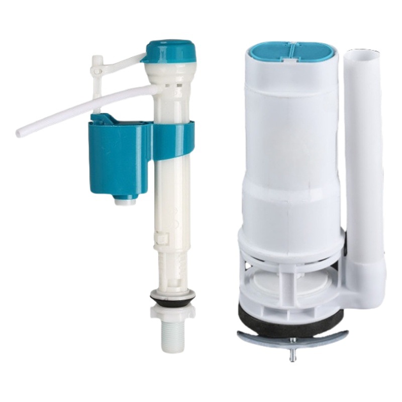 Accesorios de inodoro botón universal válvula de entrada accesorios del tanque de agua inodoro agua blister traje válvula de drenaje