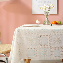 桌布防水防油免洗蕾丝pvc餐桌布茶几桌垫书桌ins学生布艺华庚