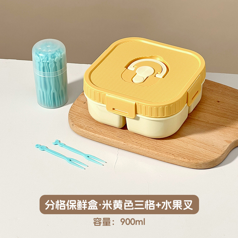 Caja de almuerzo de frutas para niños con microondas, caja de almuerzo portátil para estudiantes de primaria, caja de alimentos frescos para picnic