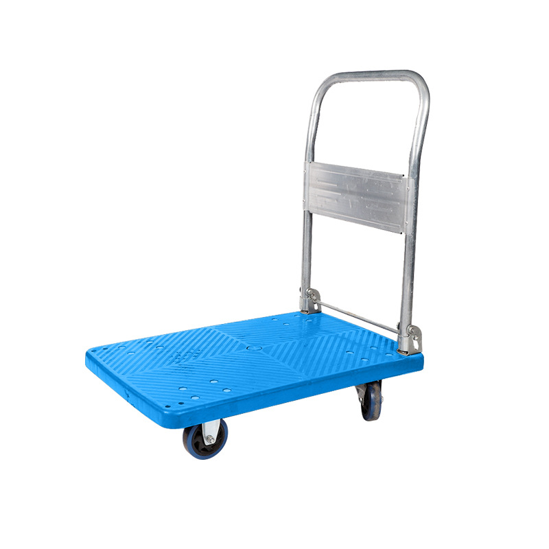 carro silencioso, carro de transporte de placa plana plegable, carro de cuatro ruedas, carro de tirón, carro doméstico portátil