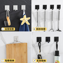 免打孔不鏽鋼實心方鈎收納置物304掛鈎衣帽置物壁掛不鏽鋼單方鈎