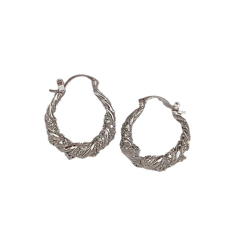 Серебряная игла, циркон, серебряные серьги, широкий цветовой диапазон, простой и элегантный дизайн