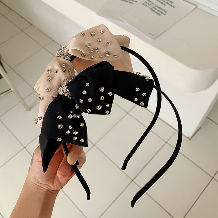 Women's Elegant Fashion Bow Knot Cloth Headwear Artificial Rhinestones Hair Clip display picture 4