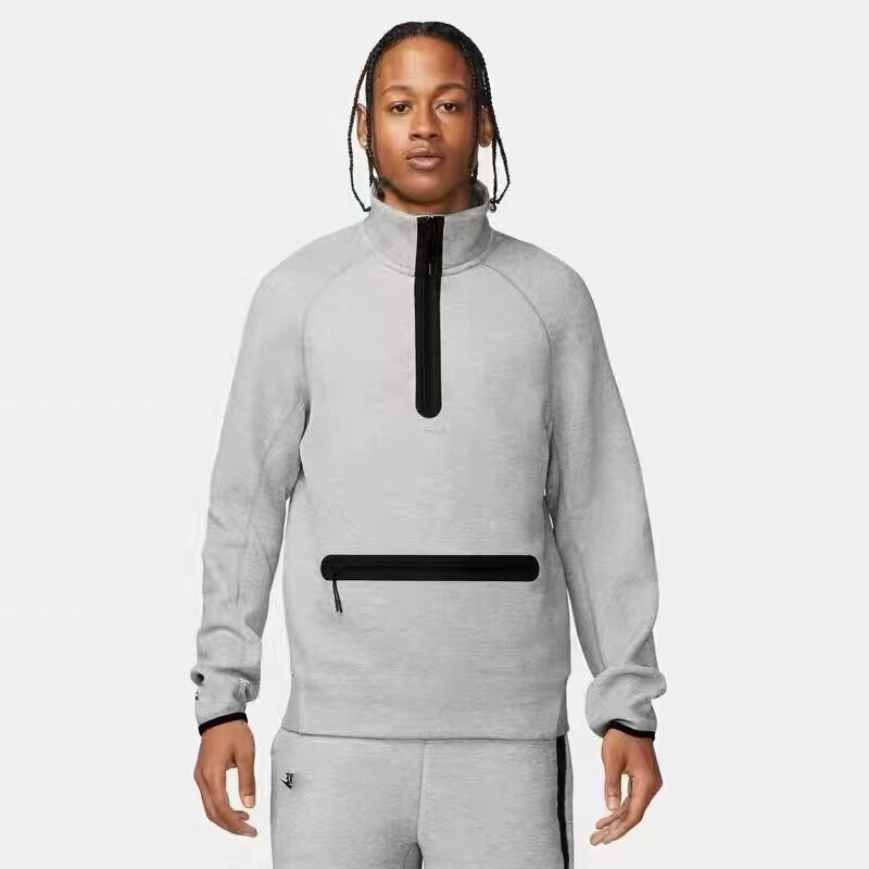 Men's and Women's Sweatshirt and Sweatpants Set, Knitted Casual Set, Half-Zip Loose Sports Pullover with Stand Collar, 7998 Cotton Men's and Women's Sweatshirt and Sweatpants Set, Knitted Casual Set, Half-Zip Loose Sports Pullover with Stand Collar, 7998 Cotton