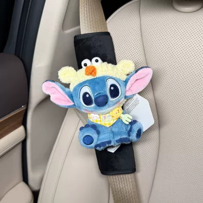 Sürətlər qutusu və əl tormozu başlıqları: Doll Car Seat Belt - shoulder-pads-59-black-plush-genuine-squatting-stitch-cuckoo-chicken-head-butter-bib