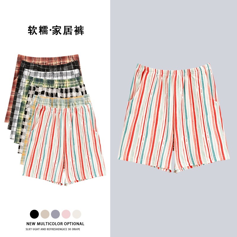 [Super Soft] Class A Bacteriostatic Cotton Pajama Pants Women's Summer Thin Shorts Loose Casual Large Pants Home Pants Women