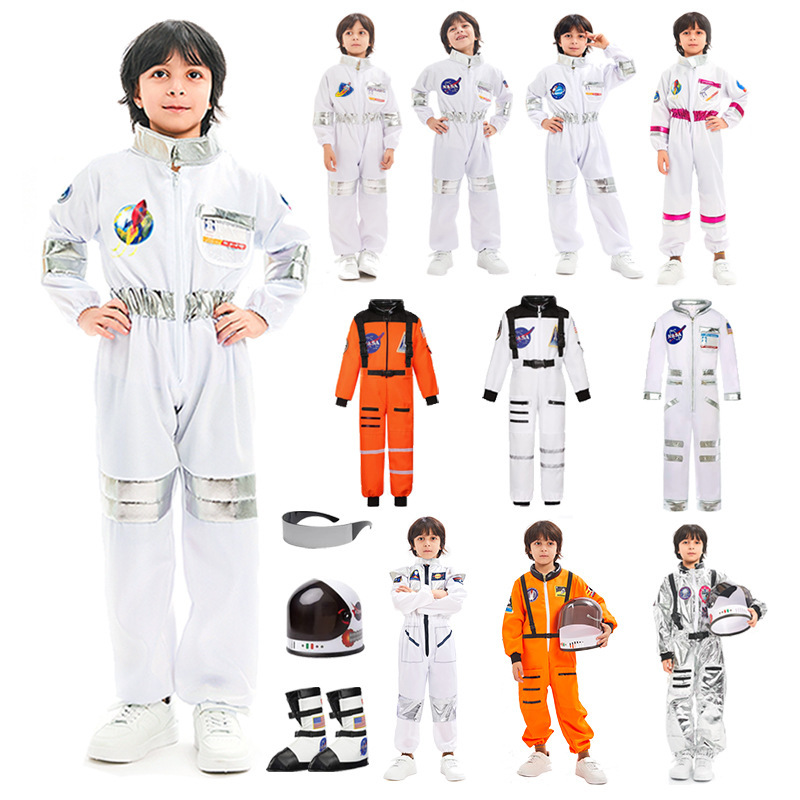 Children's space suit Halloween cosplay performance suit astronaut gloves holiday party performance play suit Children's space suit Halloween cosplay performance suit astronaut gloves holiday party performance play suit