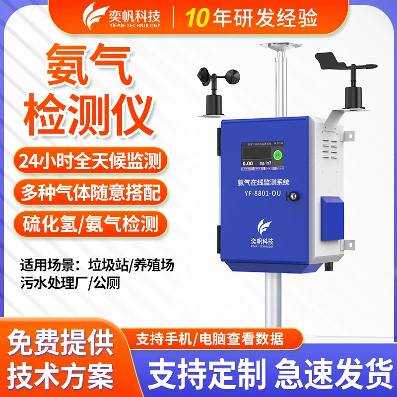 Промышленный неприятный запах аммиака онлайн-монитор для мусорной станции сероводорода детектор аммиака сигнализация аммиака детектор газа
