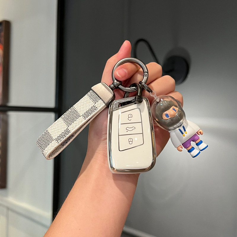 F 우유 흰색 실버 가장자리 + 흰색 격자 무늬 로프 + 실행 남자 친구