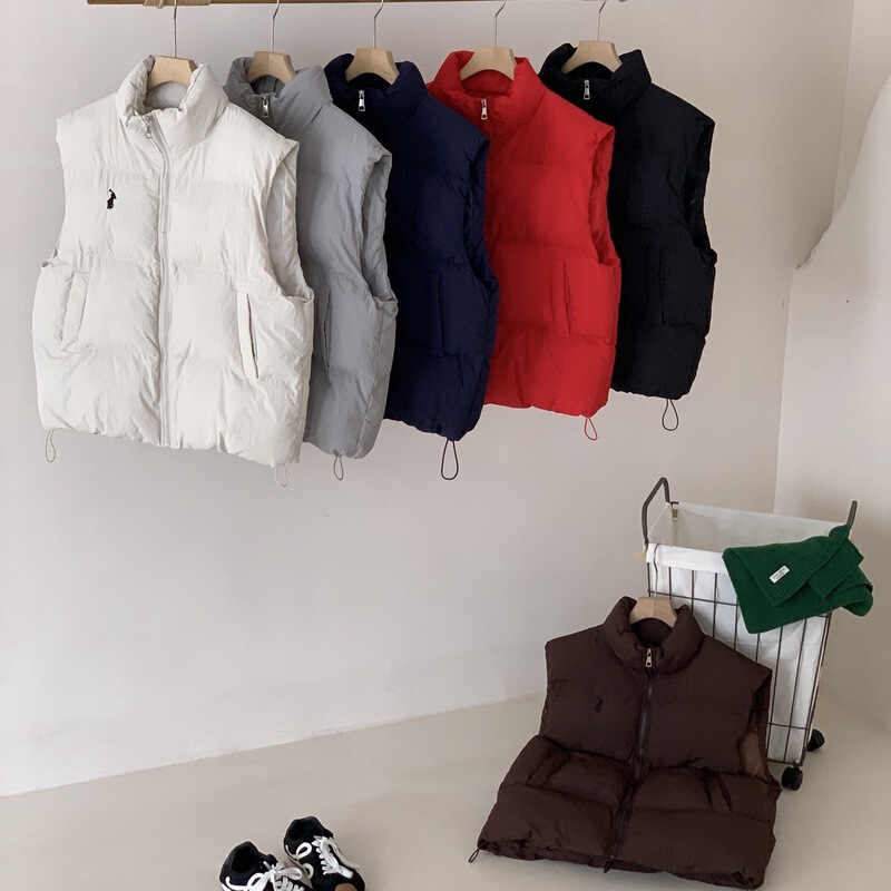 Cotton Vest Stand Collar Jacket Women's 2025 Autumn and Winter Thickeneded Bubble Vest Outer Wear Cotton Vest