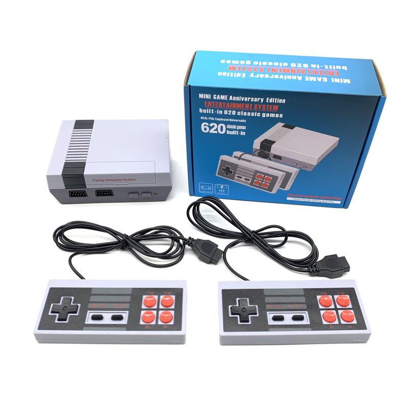 SOURCE Factory NES game Machine 8-bit nostalgic 80 s retro FC red and white machine 620 TV mini game host