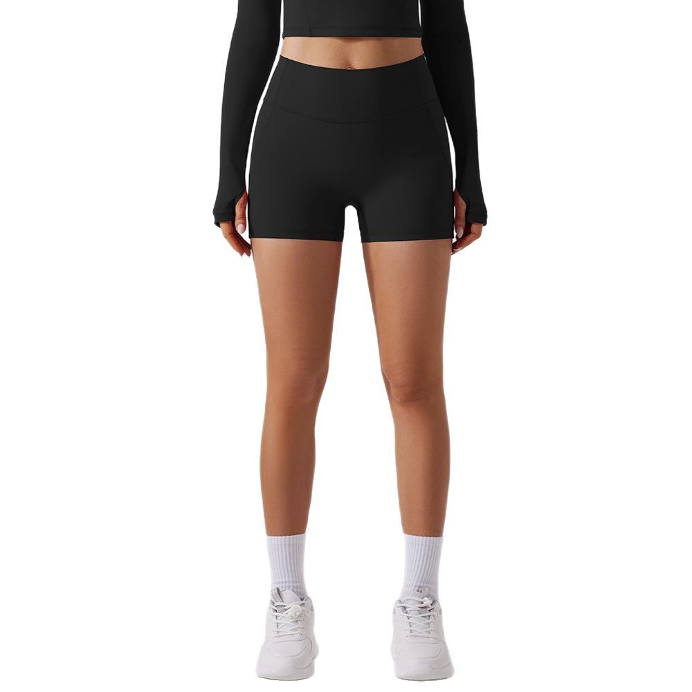 2025 nuevos pantalones cortos de cintura alta y abdominal, secado rápido, alta elasticidad para correr, pantalones deportivos para mujeres