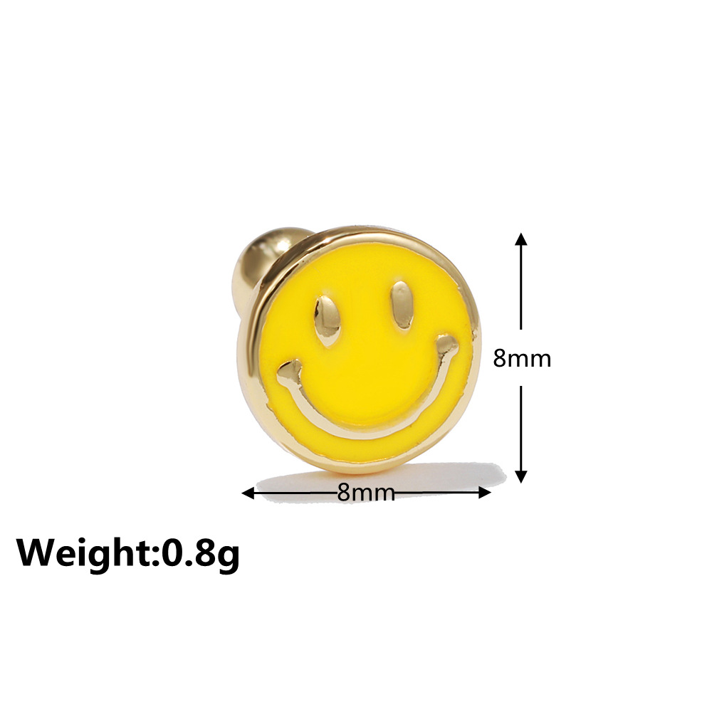 Classic love star moon earrings screw piercing screw ball ear studs