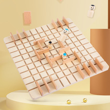 儿童双人逻辑思维桌面游戏棋 益智力步步为营对战棋木制玩具 批发