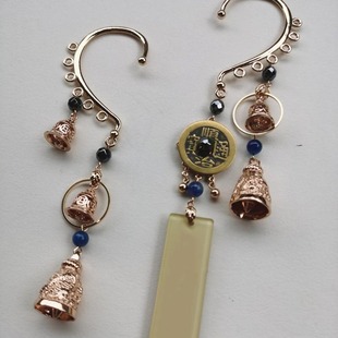 Original Design Ear Hanging Dao National Tide National Style New Chinese Ancient Style Five Emperors Money Dark Bell