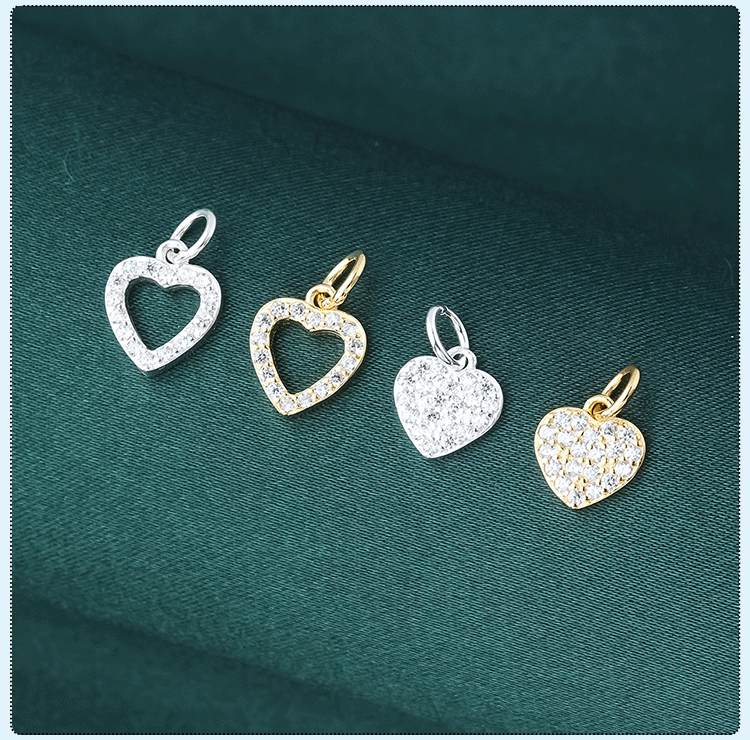 1 Piece Quantity 1 Piece 925 Sterling Silver Heart Shape Pendant
