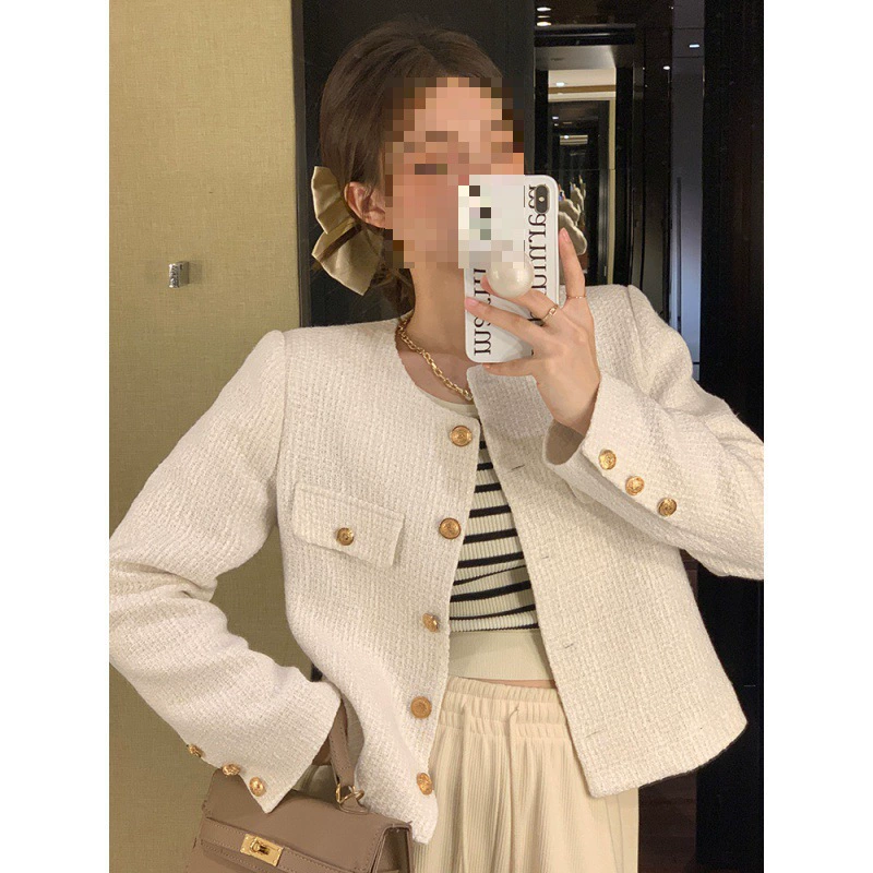 Теплая зимняя короткая куртка, стиль Chanel, коллекция 2023 года, премиум-класса