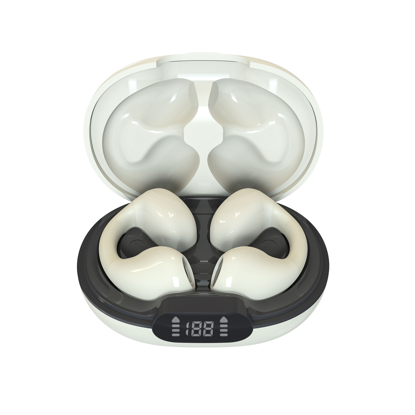 Nuevos auriculares Bluetooth Real almacén transparente inalámbrico semi-en la oreja de larga duración resistencia táctil TWS auriculares Bluetooth al por mayor image 9