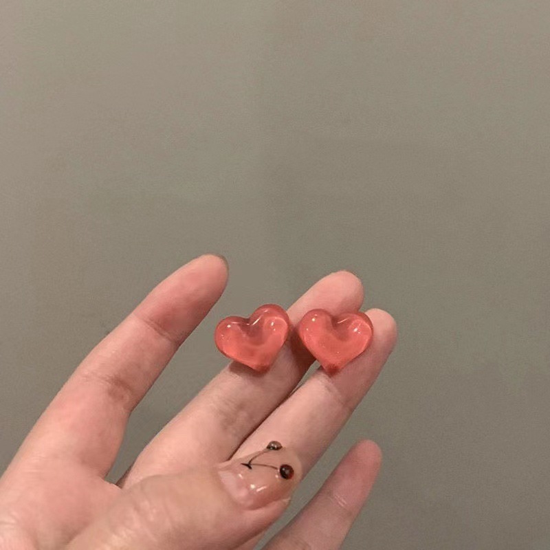 1 Pair Sweet Heart Shape Alloy Plating Womenu0027S Ear Studs