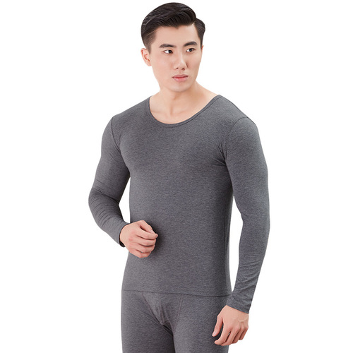 Men's Autumn Clothes and Autumn Pants Set Modal Thin Cotton Thermal Underwear Youth Large Size Coldproof Bottoming Cotton Sweater