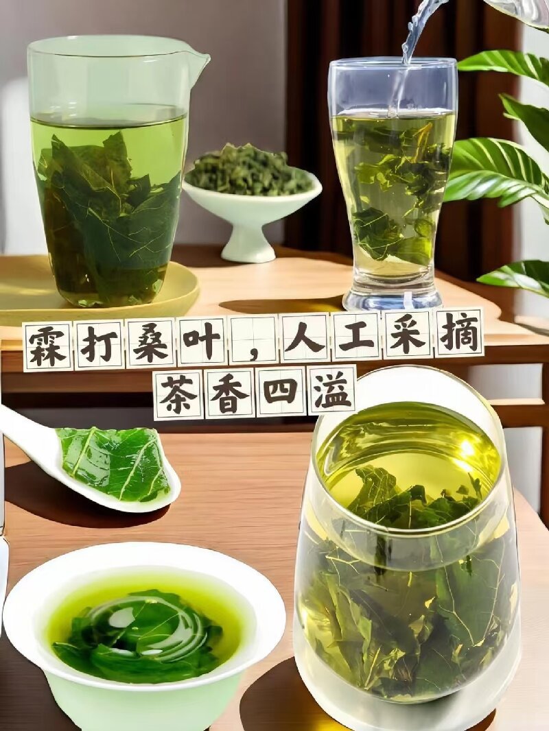 Frost-Touched Mulberry Leaf Tea (Morus alba) — Dried Mulberry Leaf for Herbal Infusion overview