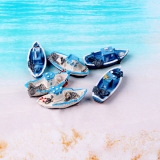 Маленькая реалистичная яхта, песчаный набор с аксессуарами, микро пейзаж, лодка