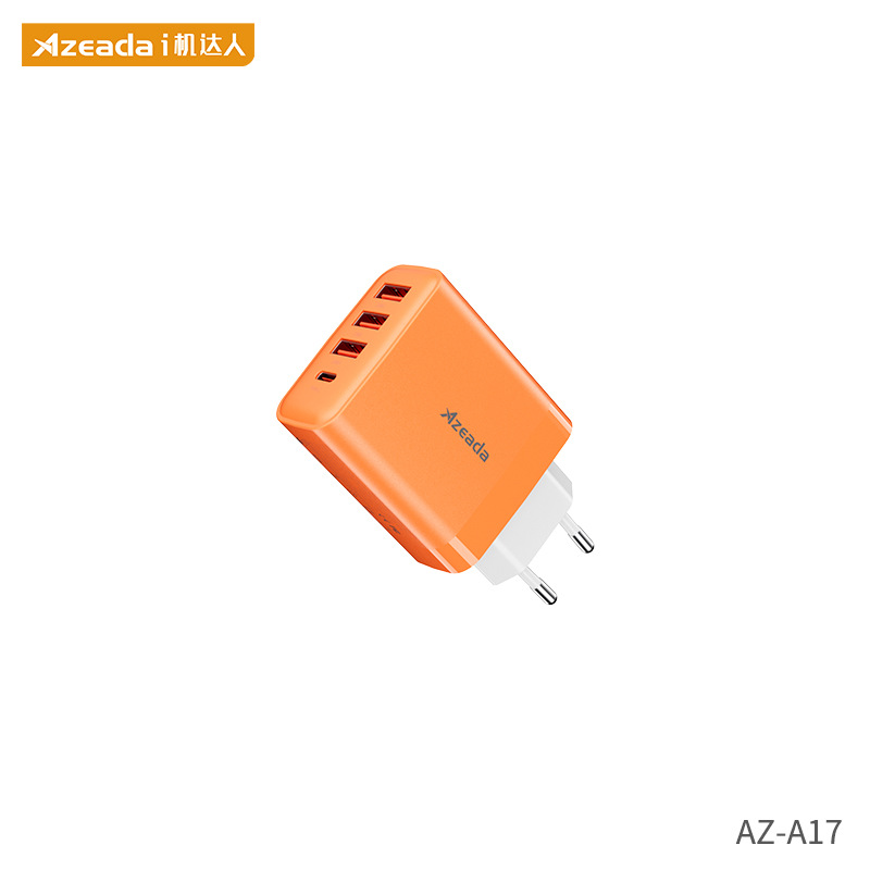 Azeada 65w cargador de nitruro de galio multi-puerto de carga rápida cargador de teléfono móvil portátil PD cargador de viaje cabeza de carga