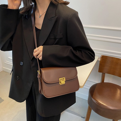 Autumn and winter retro bags  new bags women's versatile ins crossbody bag texture single shoulder armpit small square bag