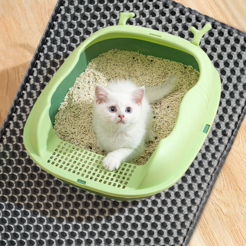 ハニカム穴あきフォームパンチング猫砂収集マット、二層洗える猫砂マット、EVAペット猫砂マット|undefined