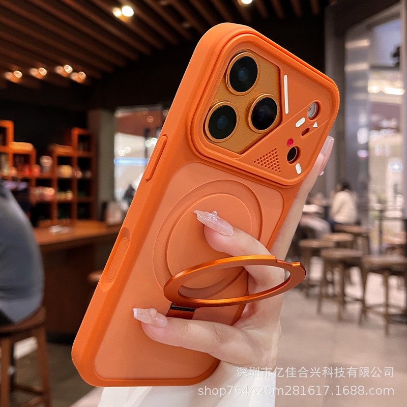 Lentes irregulares gran ventana de segundo cambio para iPhone17PRO teléfono móvil Apple 11 imitación de soporte de succión magnética original