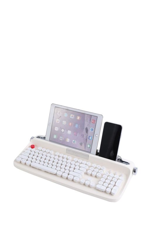 B503 bluetoothワイヤレスオフィスタイプライター手触りキーボードタブレットpc汎用ファッションレトロな丸いキーキャップ英語|undefined