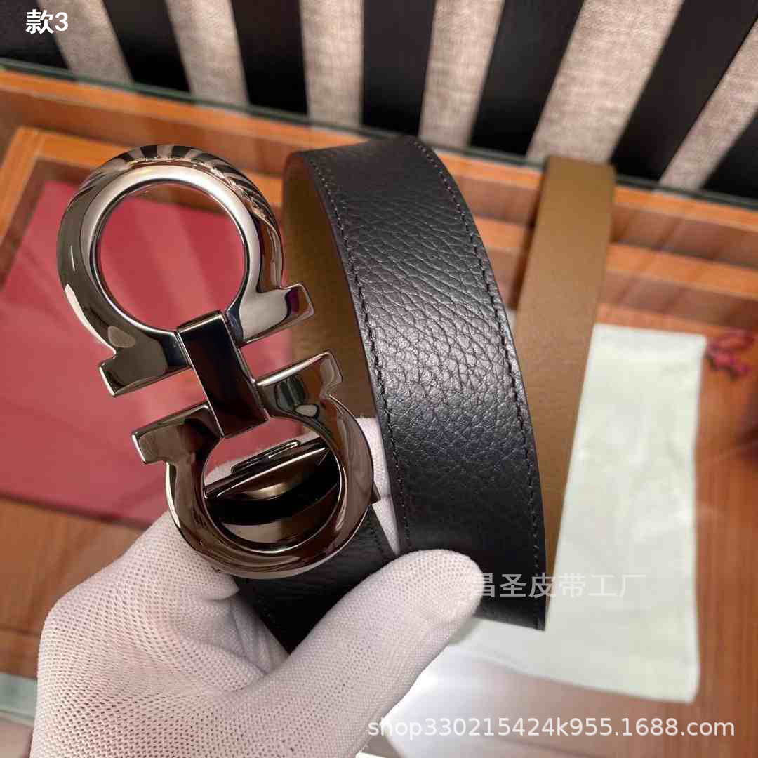 3. 글로시 건 버클 + 블랙 라이트 브라운 (리치 패턴)