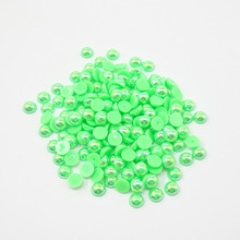 厂家直销 AB彩半圆仿珍珠 AB色仿珍珠 炫彩幻彩ABS半圆仿珍珠